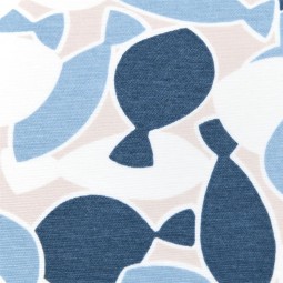 Tissu enduit - Dorade bleu