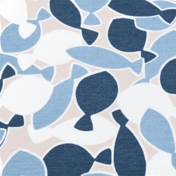 Tissu enduit - Dorade bleu