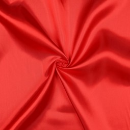 Tissu satin - Rouge