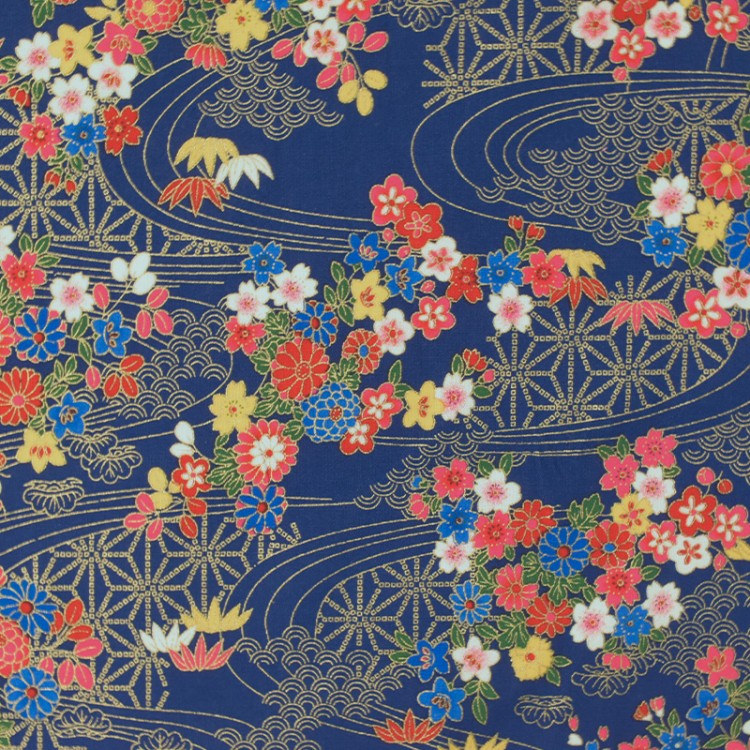 Tissu coton - Rizière multicolore