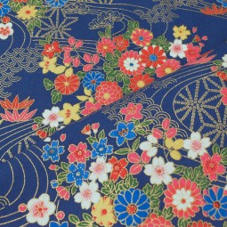 Tissu coton - Rizière multicolore