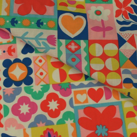 Tissu coton - Bimba blanc