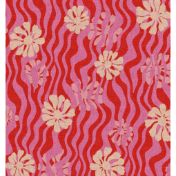 Tissu demi natte - Rozana rouge rose