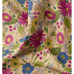 Tissu demi natte - Loricette violet bleu