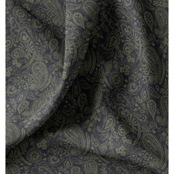 Tissu demi natte - Sadya bleu vert