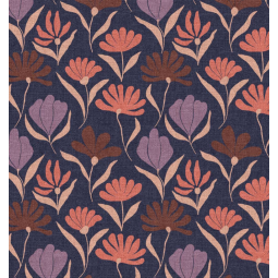 Tissu demi natte - Marjorie bleu rose