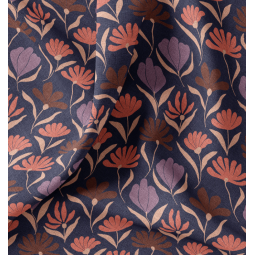 Tissu demi natte - Marjorie bleu rose