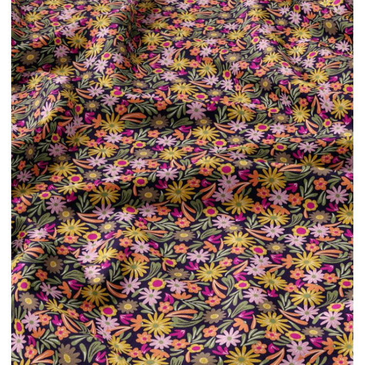 Tissu viscose - Samfa orange rose
