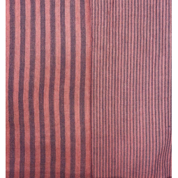 Tissu double gaze - Stripes charbon toffee
