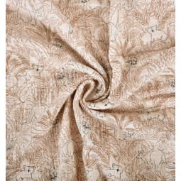 Tissu double gaze - Bamako latte marron