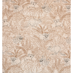 Tissu double gaze - Bamako latte marron