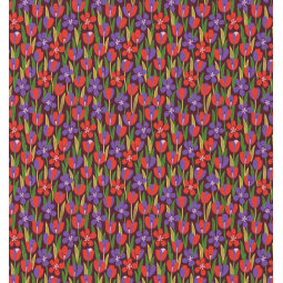 Tissu coton - Gigi rouge violet