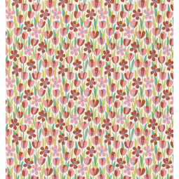 Tissu coton - Gigi rose marron