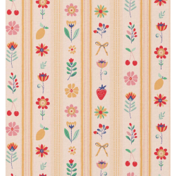 Tissu coton - Galyna jaune rouge