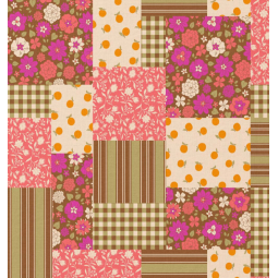 Tissu coton - Suzie cacao rose