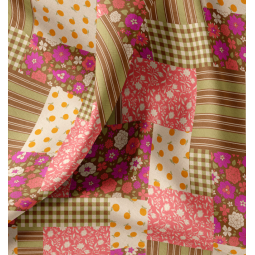 Tissu coton - Suzie cacao rose