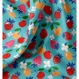 Tissu coton - Cijosee bleu