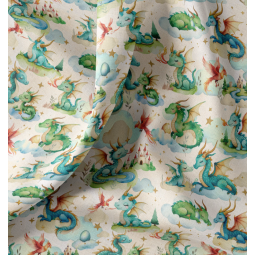 Tissu coton - Pendragon lin vert