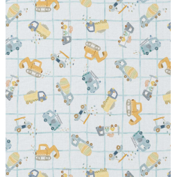 Tissu coton - Cammy bleu jaune