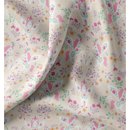 Tissu coton - Polly gris rose