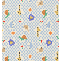 Tissu coton - Joe écru bleu