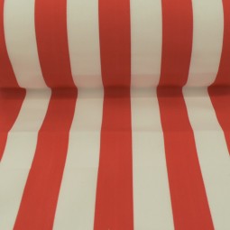 Toile extérieure - Rayure rouge et blanc