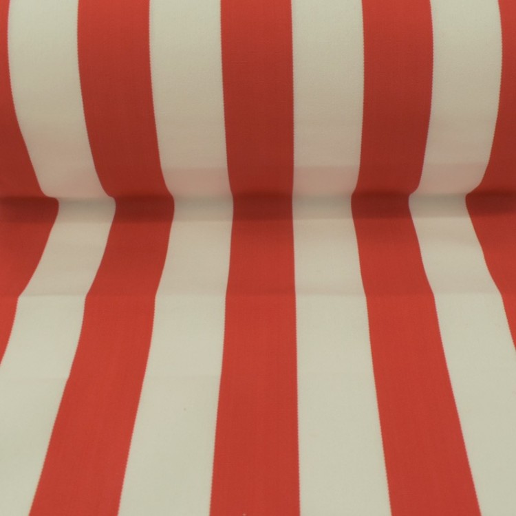 Toile extérieure - Rayure rouge et blanc