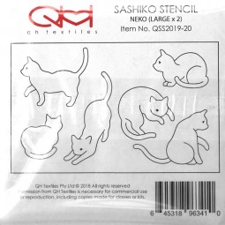 Stencil broderie sashiko - Neko
