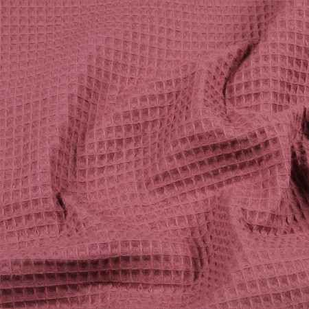 Tissu nid d'abeille - Cassis