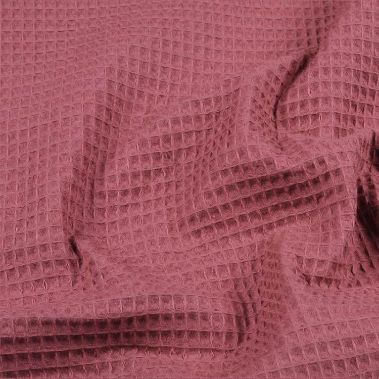 Tissu nid d'abeille - Cassis