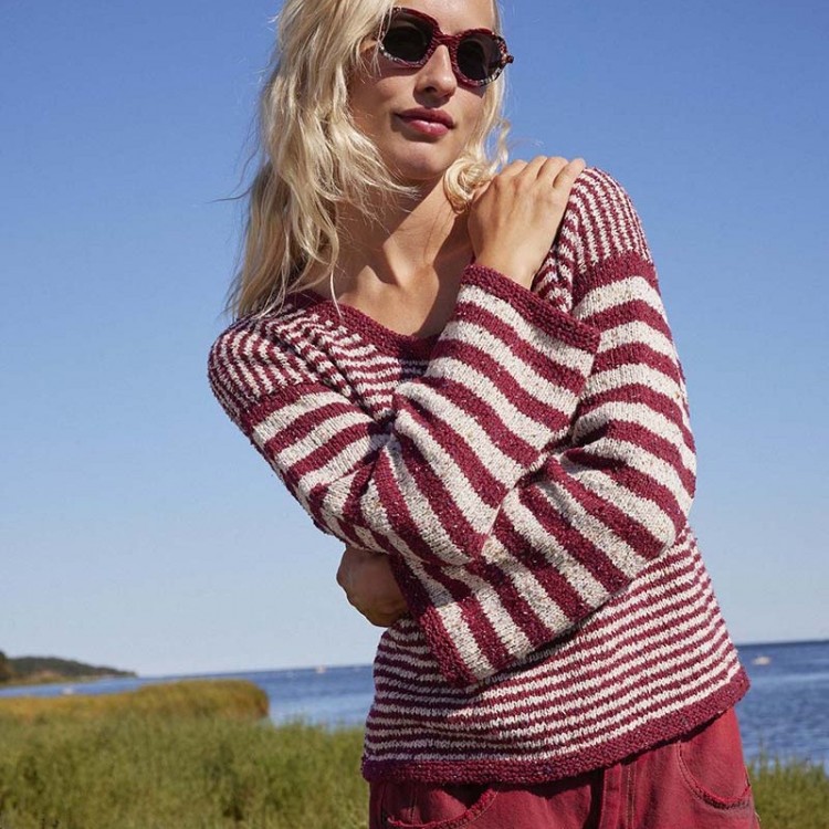 Kit de tricot - Pull top-down Chloé - Cotton Tweed