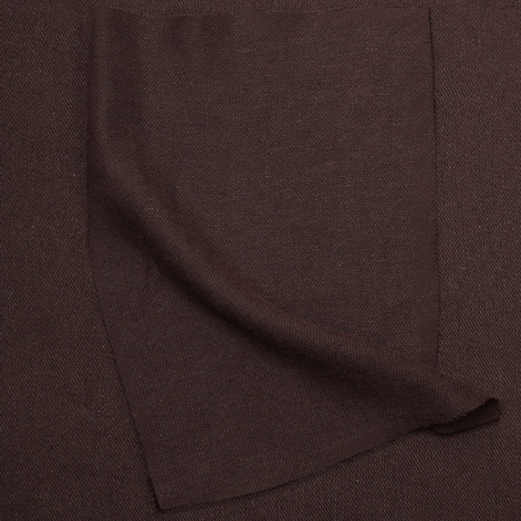 Tissu Atelier Brunette - Twill Lin Viscose Livaeco™ Oat Chocolate