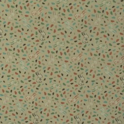 Tissu coton - Lapin multicolore