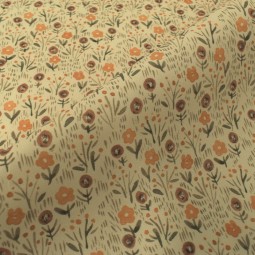 Tissu coton - Fleur naturel