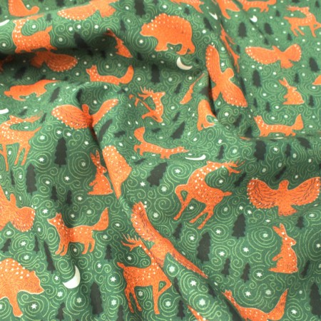 Tissu coton - Animaux de la forêt