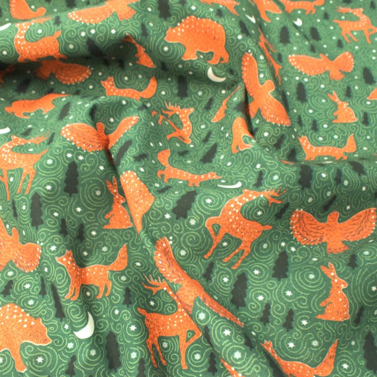 Tissu coton - Animaux de la forêt