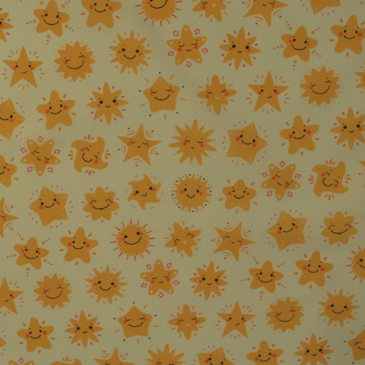 Tissu coton - Etoile smile