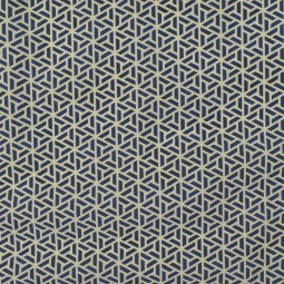 Tissu coton - Géométrique bleu