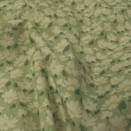 Tissu coton - paquerettes