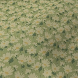 Tissu coton - paquerettes