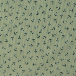 Tissu coton - Ancre marine