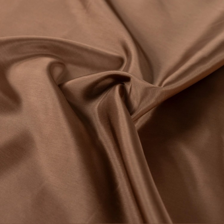 Doublure satin pongé - Brun
