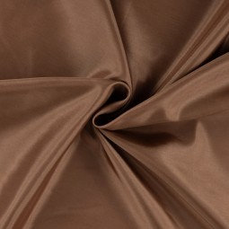 Doublure satin pongé - Brun