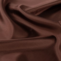 Doublure satin pongé - Marron
