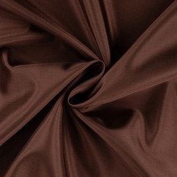 Doublure satin pongé - Marron