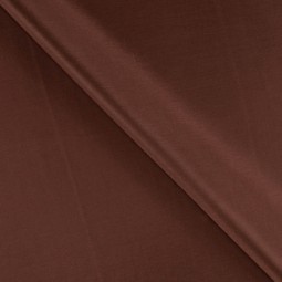 Doublure satin pongé - Marron