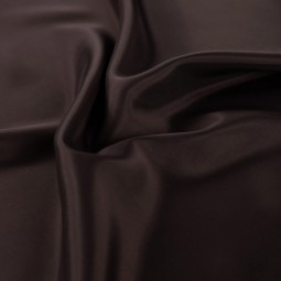 Doublure satin pongé - Brun foncé