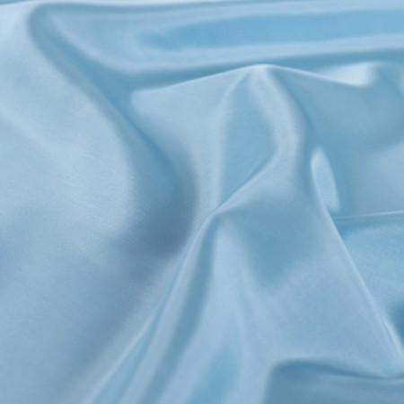 Doublure satin pongé - Bleu ciel