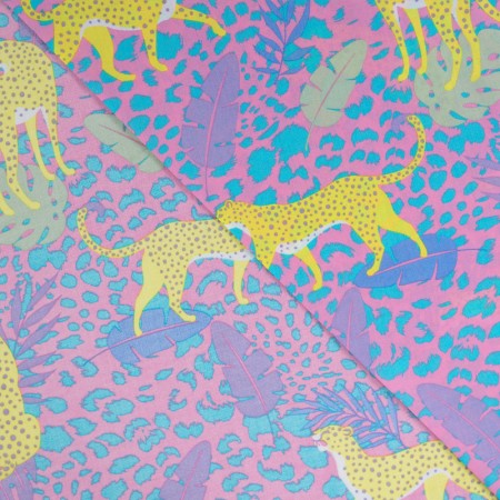 Tissu voile de coton - Léo jaune