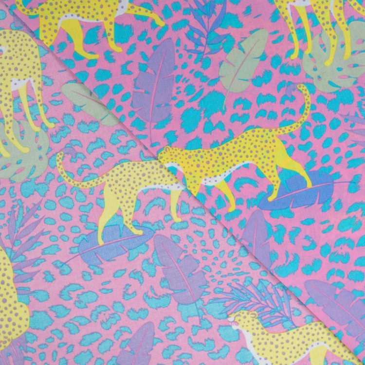 Tissu voile de coton - Léo jaune